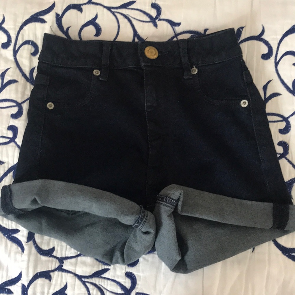 american eagle high rise shorts